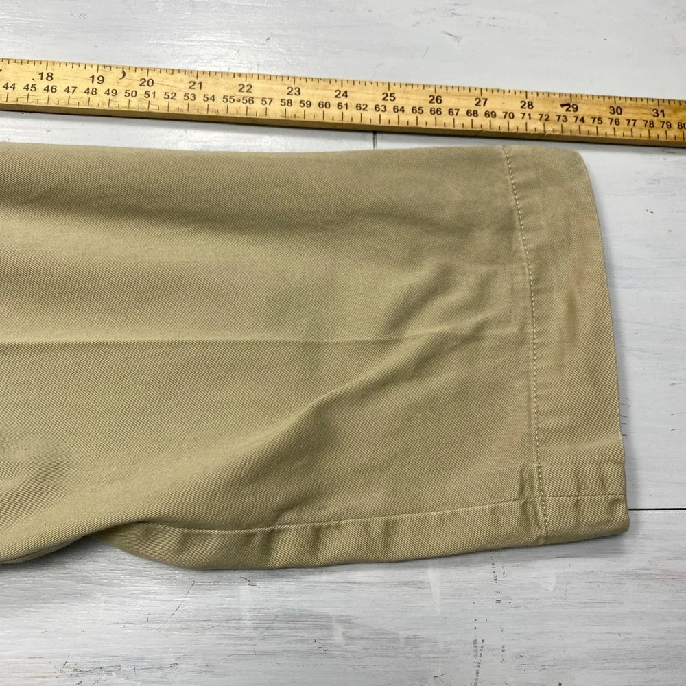 Polo Ralph Lauren Ethan Pant Mens 32/30 Tan Khaki Pleated Chino Cotton Trousers